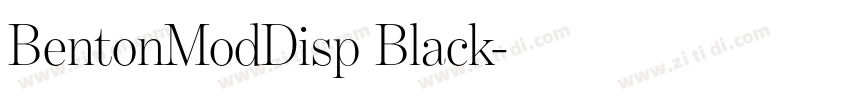 BentonModDisp Black字体转换